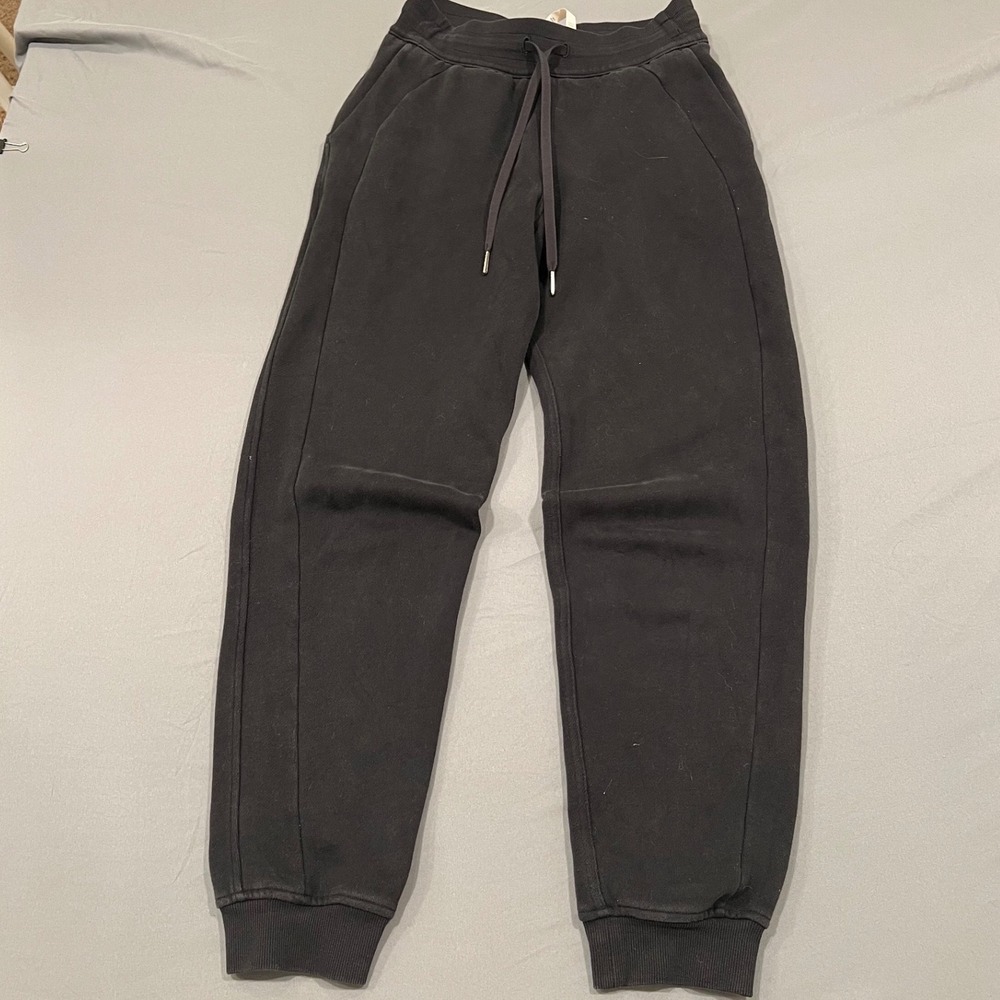 Lululemon Scuba High Rise Jogger Black Fleece Sweatpants Size 4